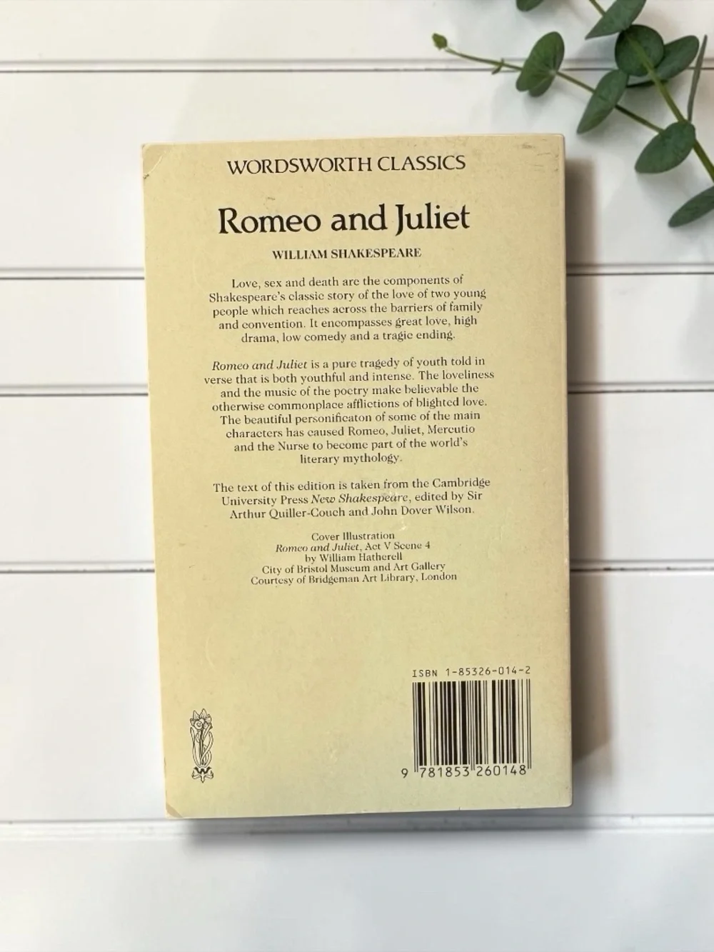 Vintage 1993 Romeo and Juliet William Shakespeare Wordsworth Classics Paperback